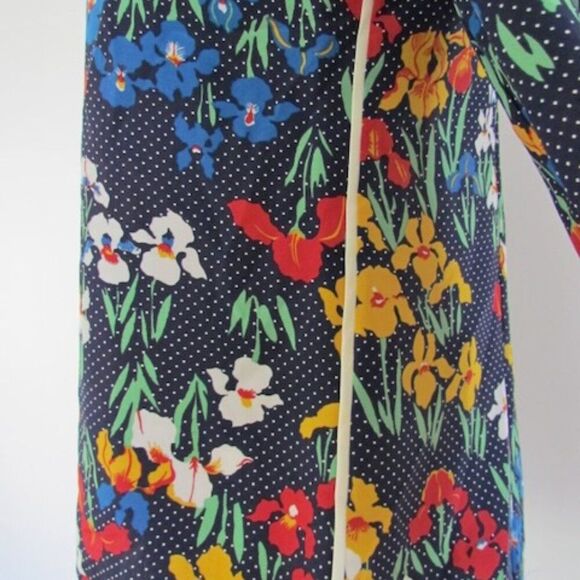 Tory Burch Floral & Polka Dot Silk Blouse Shirt Size 2 - Picture 11 of 16